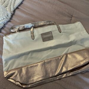 Victorias Secret Cream and Rose Gold Women's Tote Bag